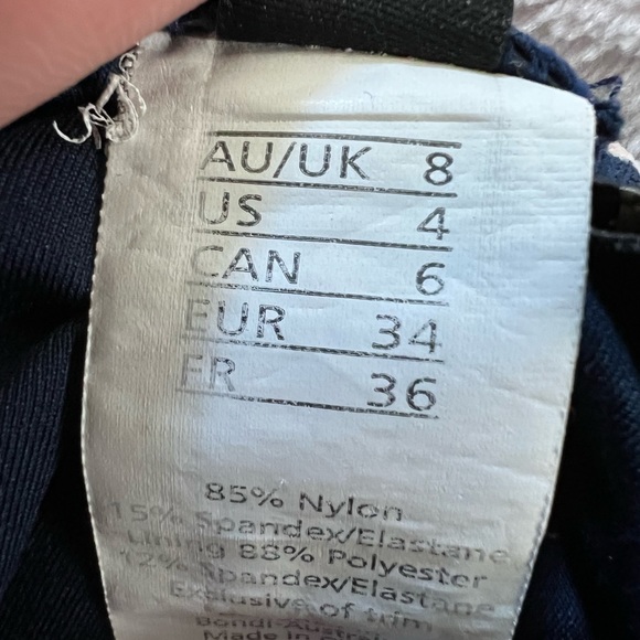 Nip Tuck Shirred Maillot Stripe Size 4 - Picture 4 of 4